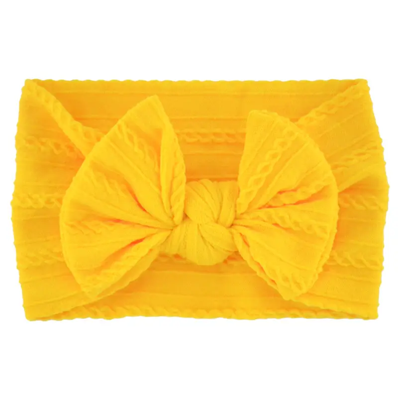 Beige Bow Hairband for Girls with Wide Elastic Band - Image 20