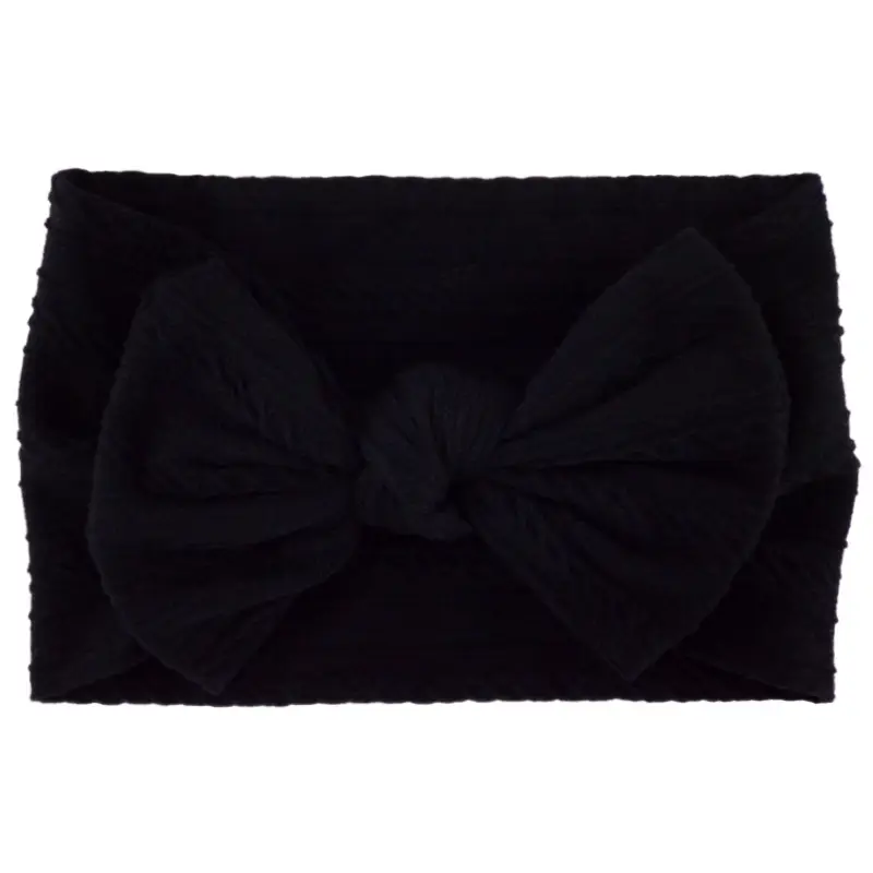 Beige Bow Hairband for Girls with Wide Elastic Band - Image 24