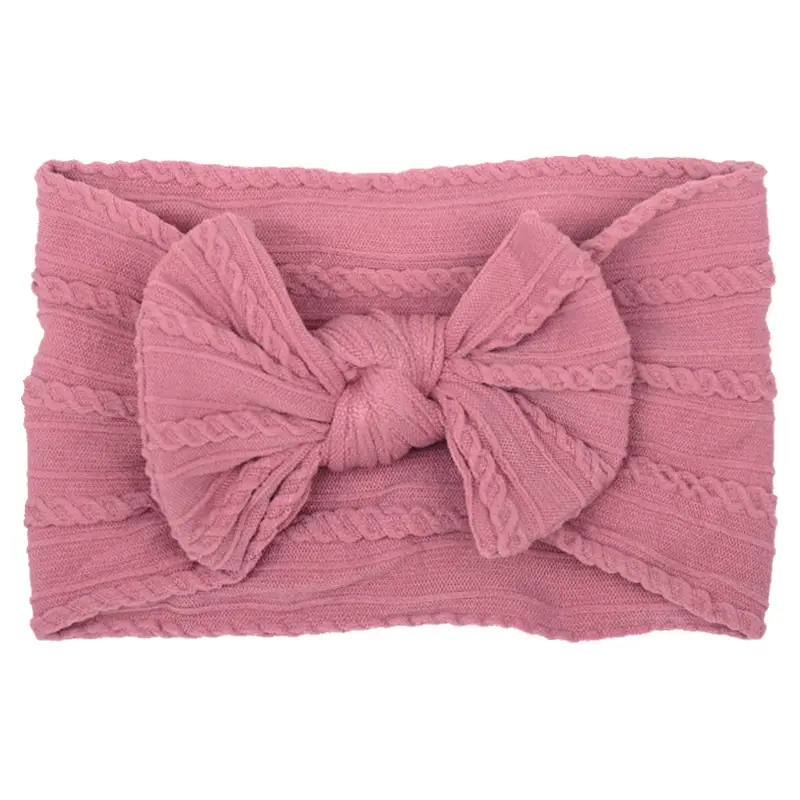 Beige Bow Hairband for Girls with Wide Elastic Band - Image 26