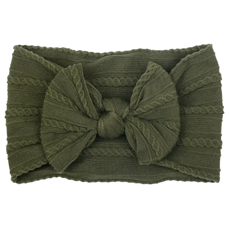 Beige Bow Hairband for Girls with Wide Elastic Band - Image 27