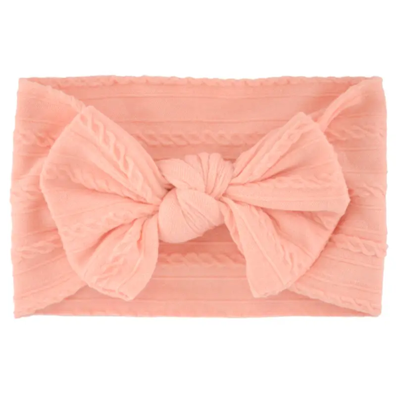Beige Bow Hairband for Girls with Wide Elastic Band - Image 6