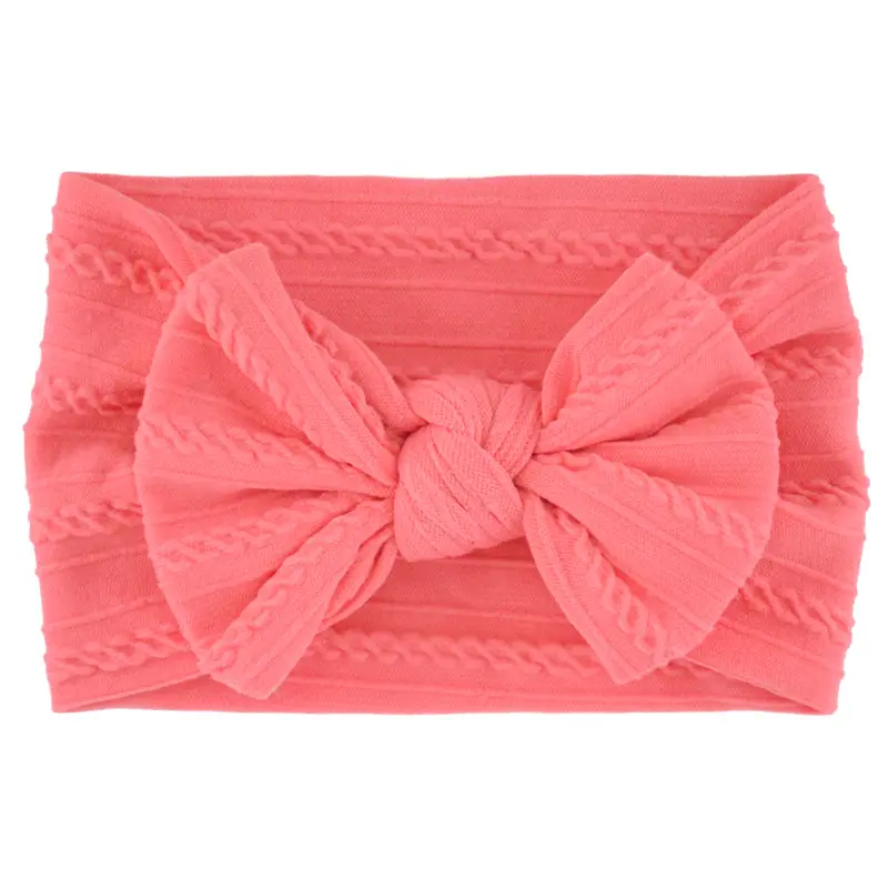 Beige Bow Hairband for Girls with Wide Elastic Band - Image 7