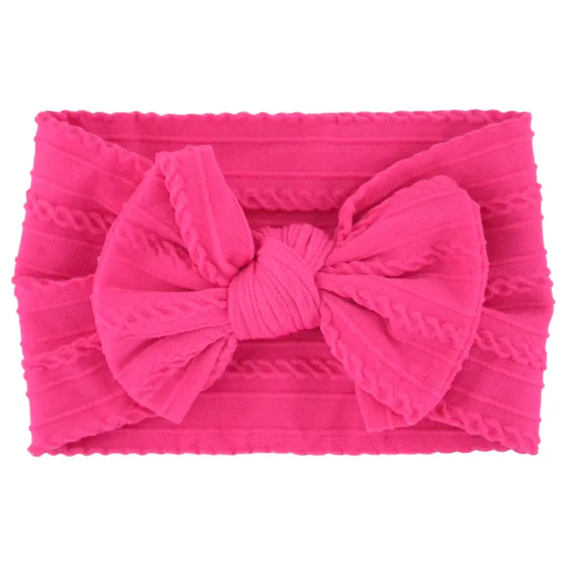 Beige Bow Hairband for Girls with Wide Elastic Band - Image 8