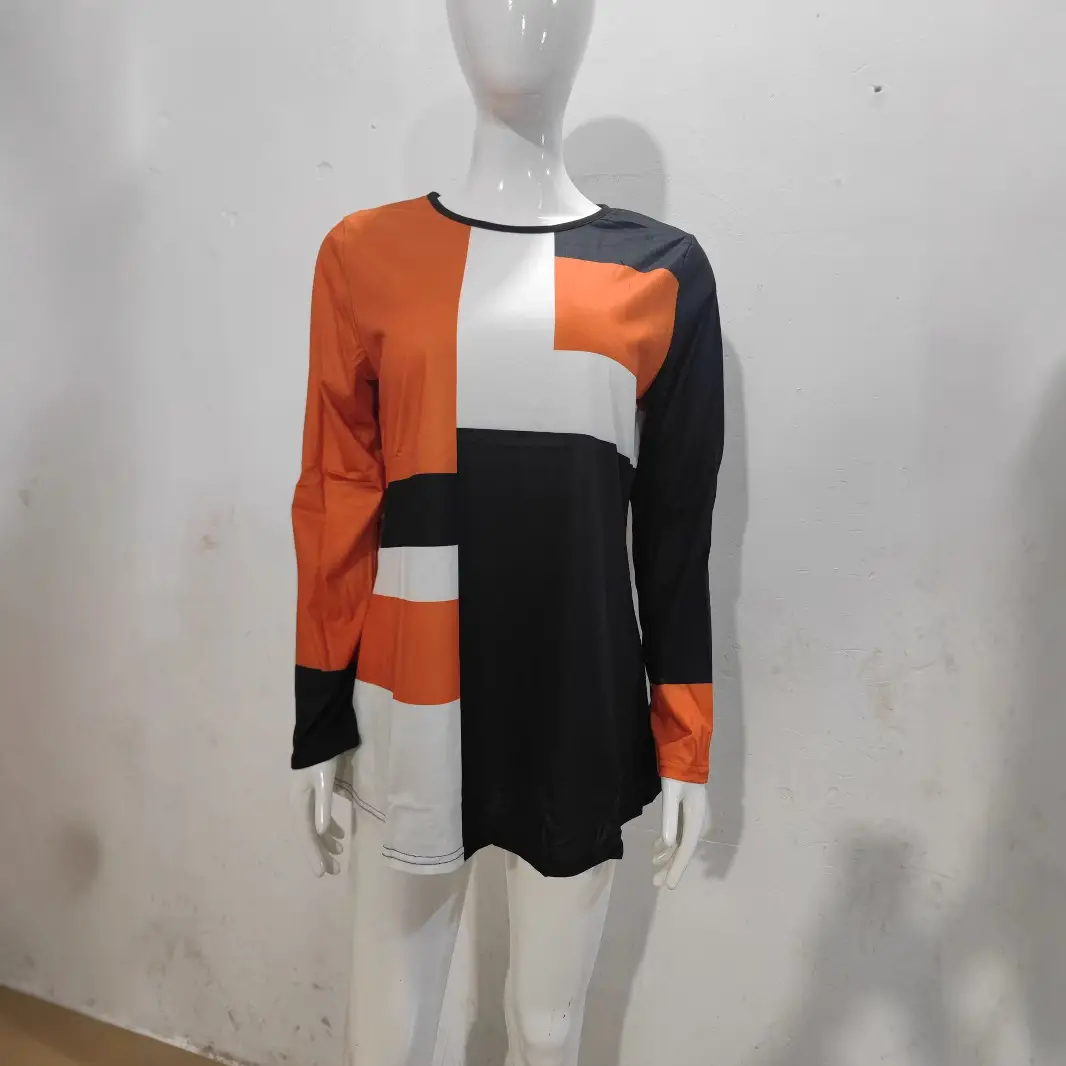 2022 Rotita Positioning Printed Crewneck Long Sleeve Women's Top - Image 13