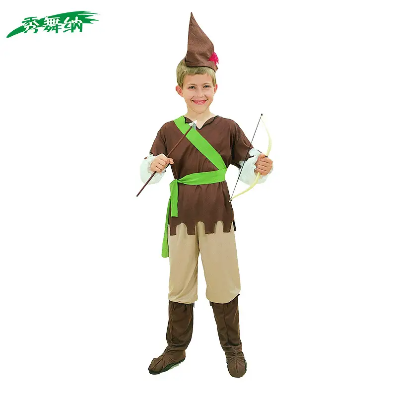 Adult Male Robin Hood Costume Halloween Masquerade Hunter Costume