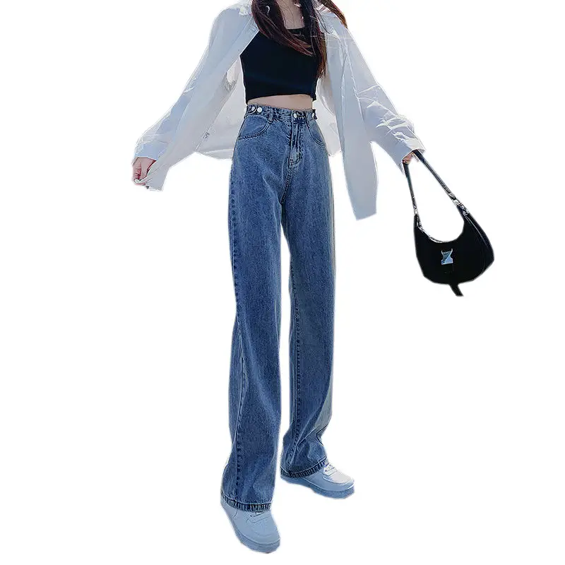 Women Wide Leg Jeans High Waist 2021 Summer - Image 8