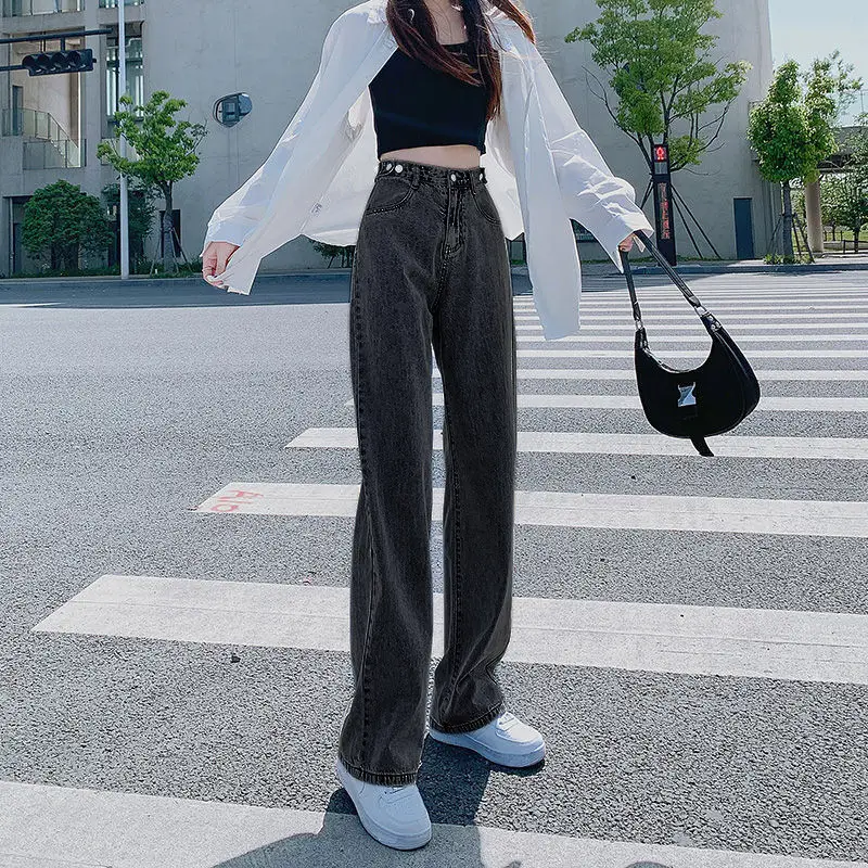 Women Wide Leg Jeans High Waist 2021 Summer - Image 3