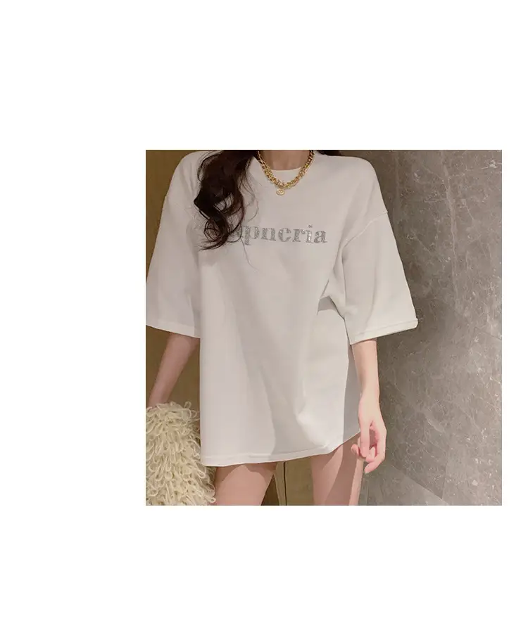2021 Summer Loose Fit T-Shirt Women Aqua Short Sleeve — feature 18