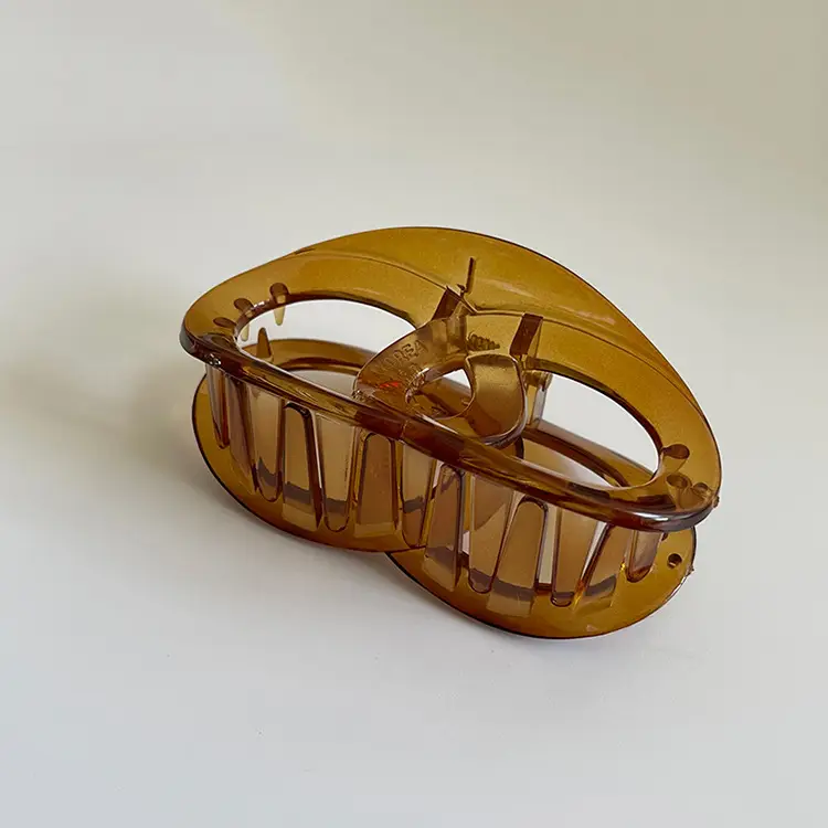 Vintage Brown Korean Style Acrylic Hair Clip Medium Size