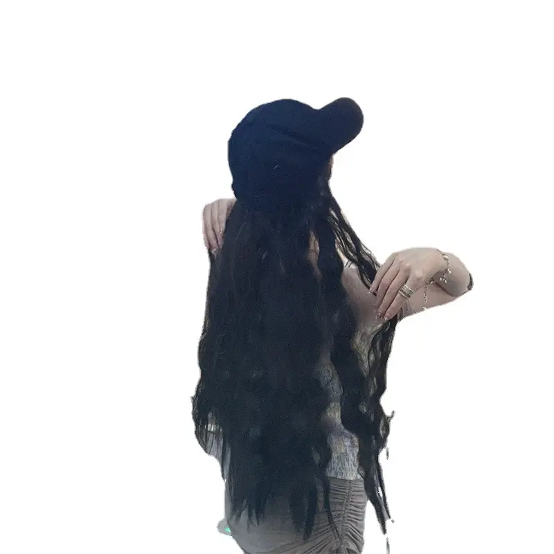 Natural Long Curly Wool Wig Cover for Women - Image 5