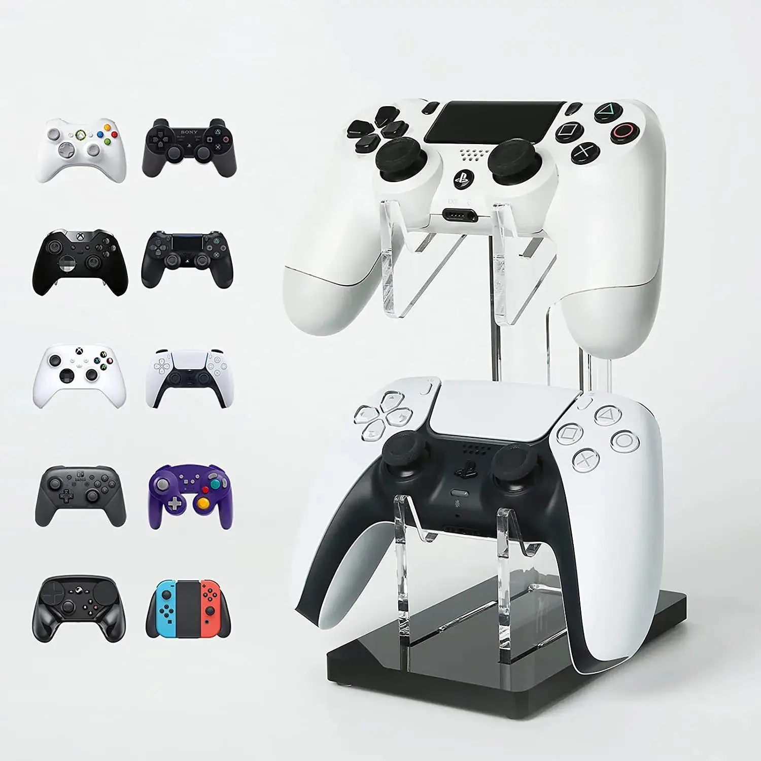 Transparent Blue PS4 Controller Stand for Gaming - Image 2