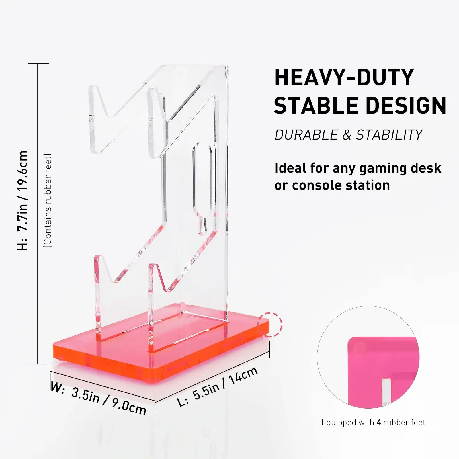 Transparent Blue PS4 Controller Stand for Gaming - Image 4