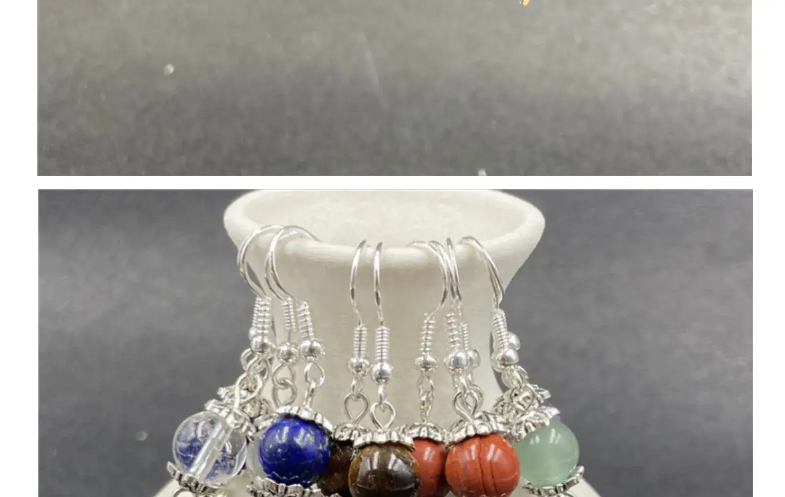 Crystal Agate Leaf Earrings Silver Handmade Lapis Lazuli — feature 16