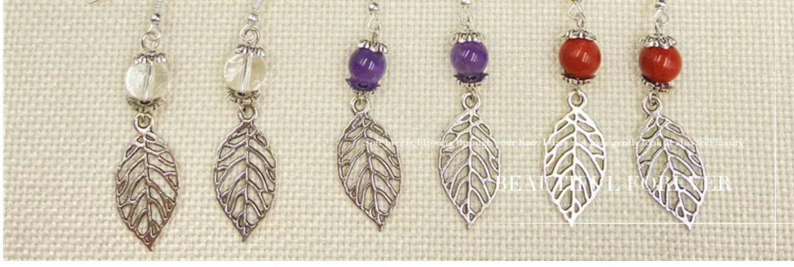 Crystal Agate Leaf Earrings Silver Handmade Lapis Lazuli — feature 2