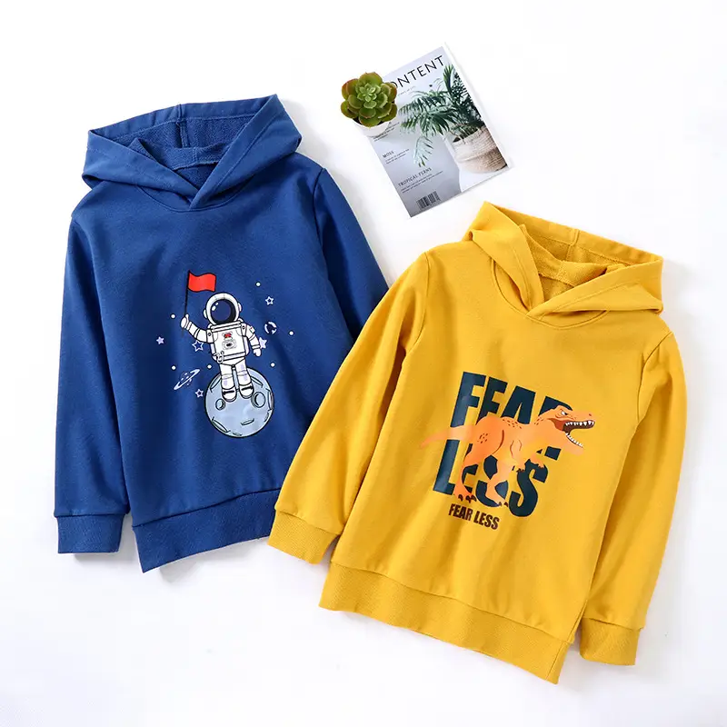 Yellow Fox Graphic Hoodie for Boys Autumn Winter - Image 22