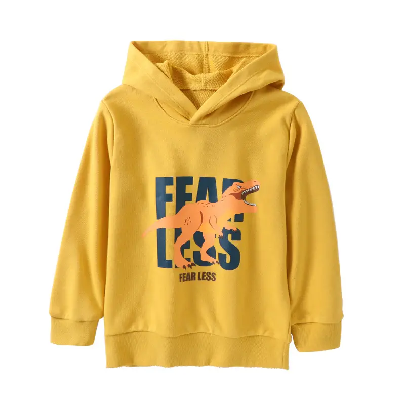 Yellow Fox Graphic Hoodie for Boys Autumn Winter - Image 2