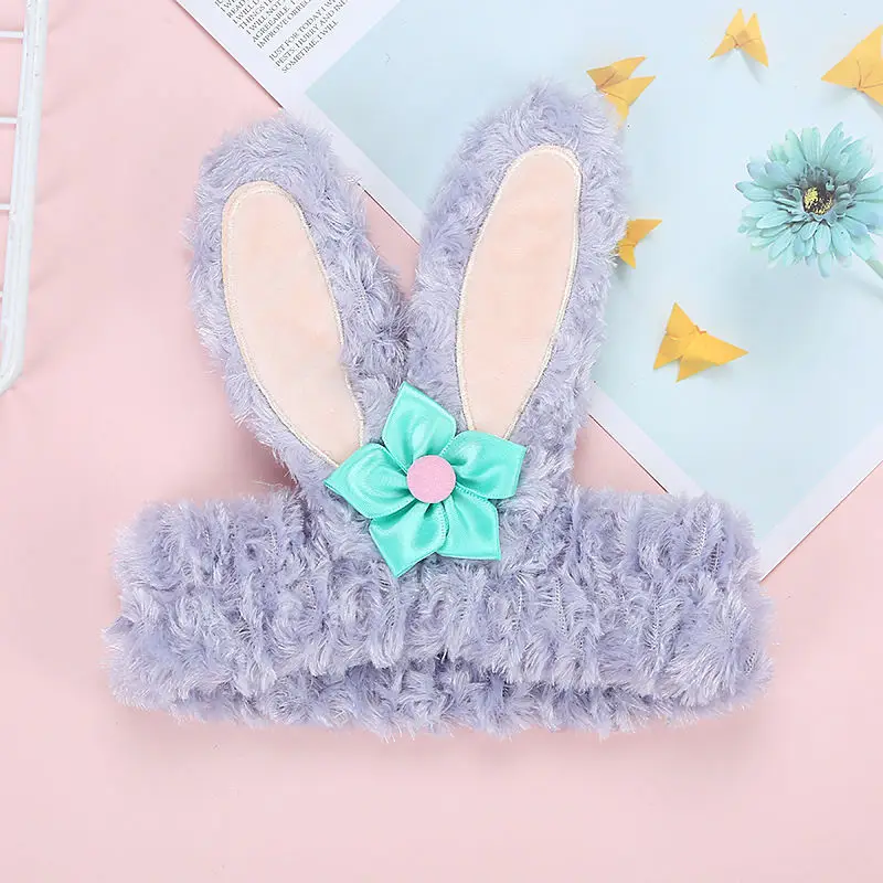 Cute Cartoon Stuffed Rabbit Hair Band for Girls - Image 7