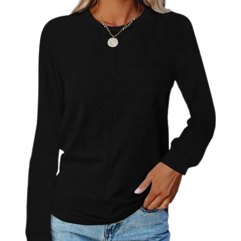 2023 Long Sleeve Black T-Shirt for Women - Image 10