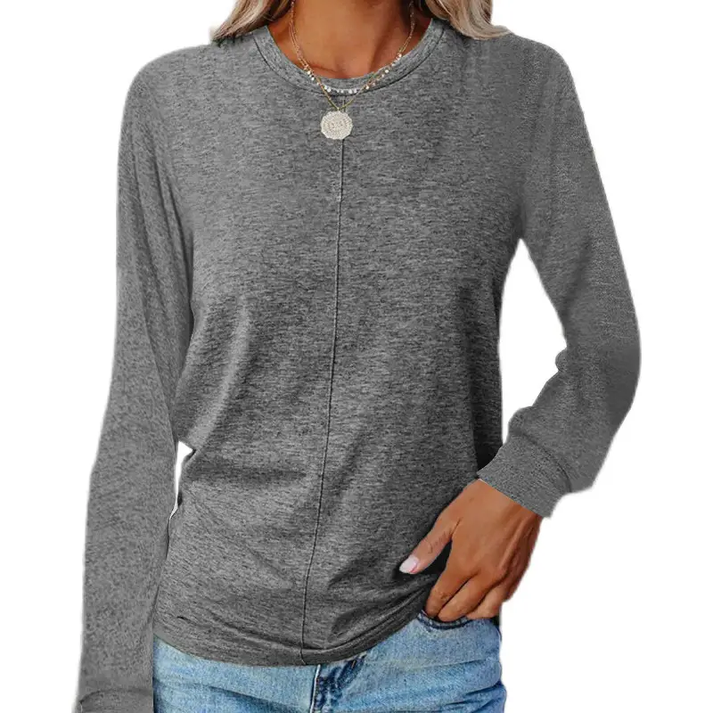 2023 Long Sleeve Black T-Shirt for Women - Image 5