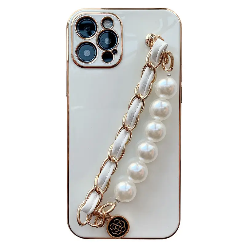 Pearl Pearl Chain iPhone Case Black - Image 7