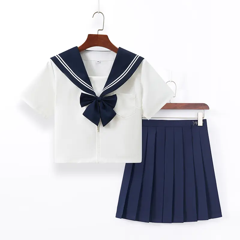Blue Pleated Sailor Skirt for Girls School 80cm