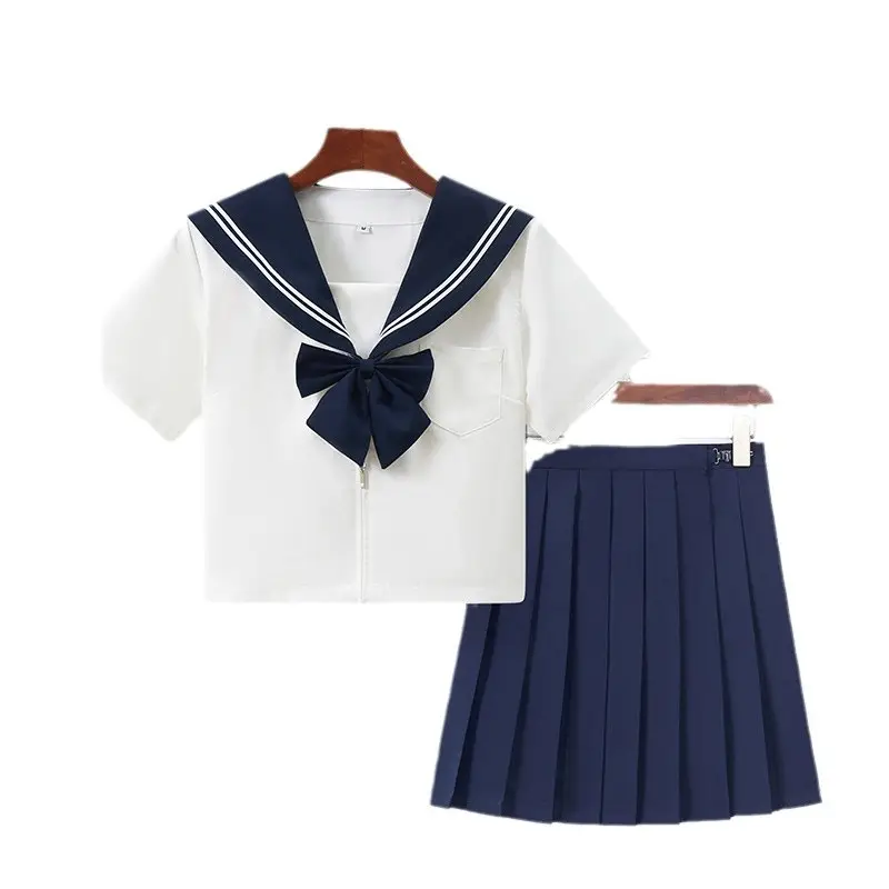 Blue Pleated Sailor Skirt for Girls School 80cm
