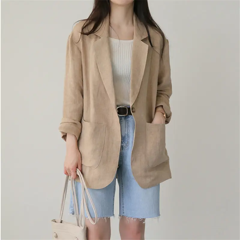 Women Thin Linen Suit 2021 Spring Summer Casual — feature 2