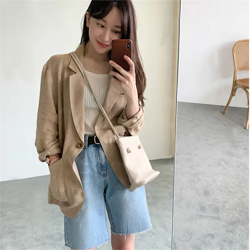 Women Thin Linen Suit 2021 Spring Summer Casual — feature 3