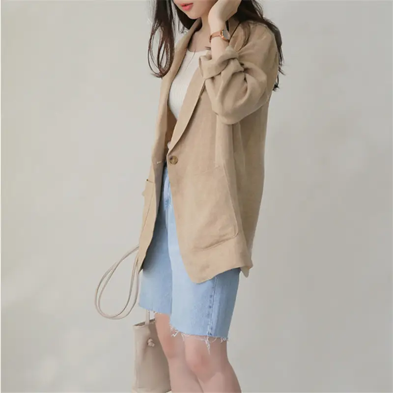 Women Thin Linen Suit 2021 Spring Summer Casual — feature 6