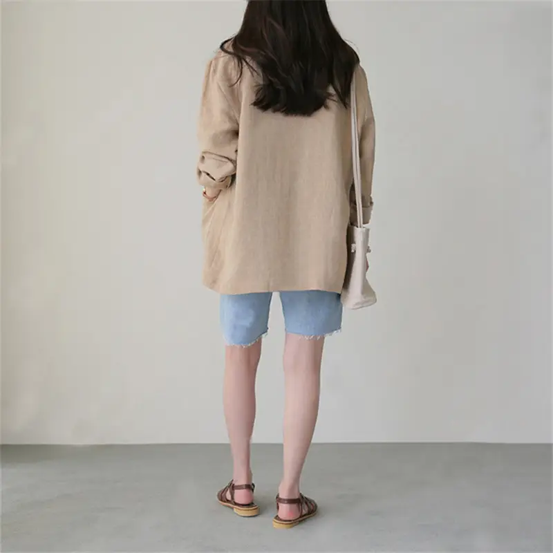 Women Thin Linen Suit 2021 Spring Summer Casual — feature 8