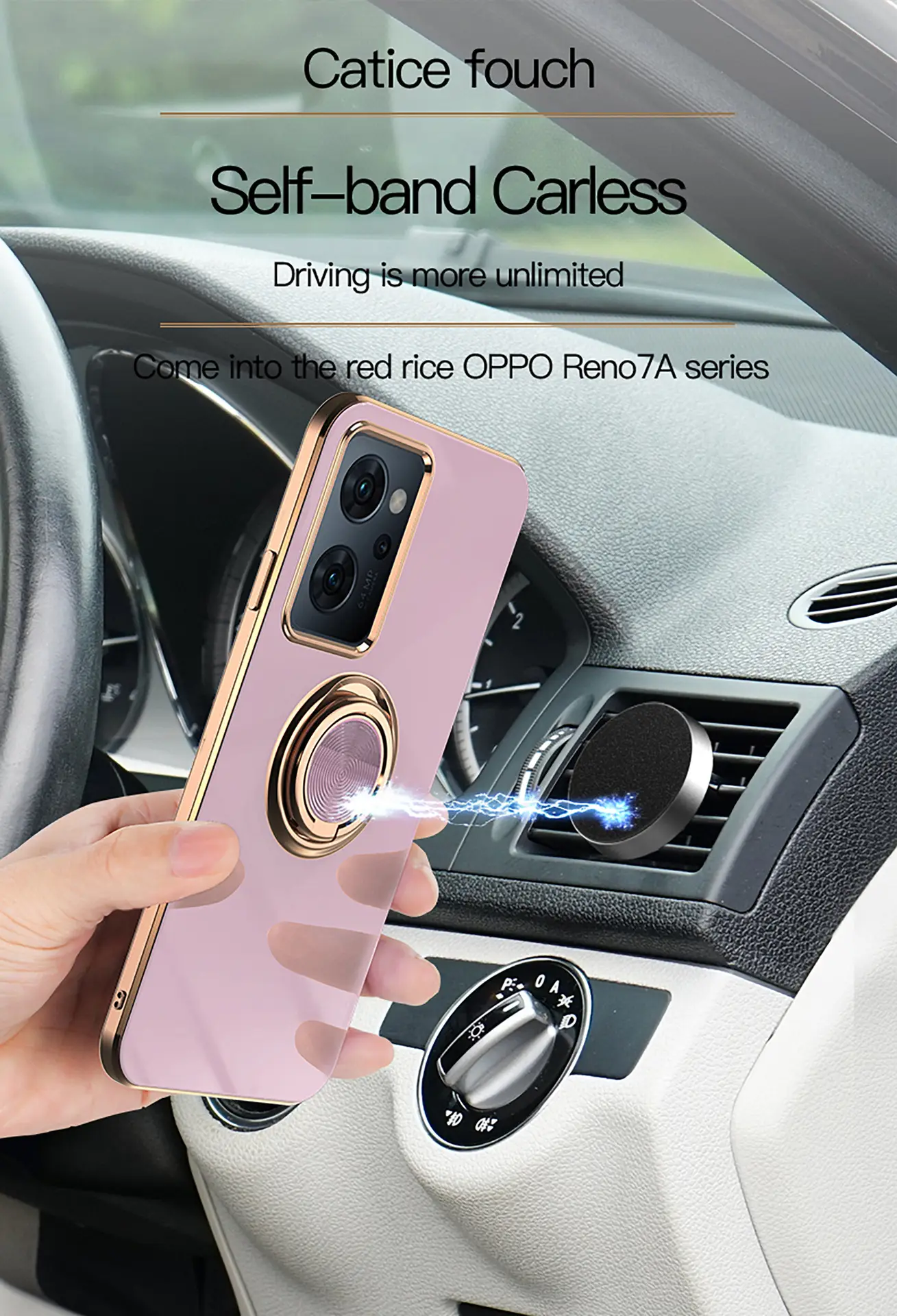 Japanese Version Gold Plated Mobile Phone Case with Ring Holder — feature 18