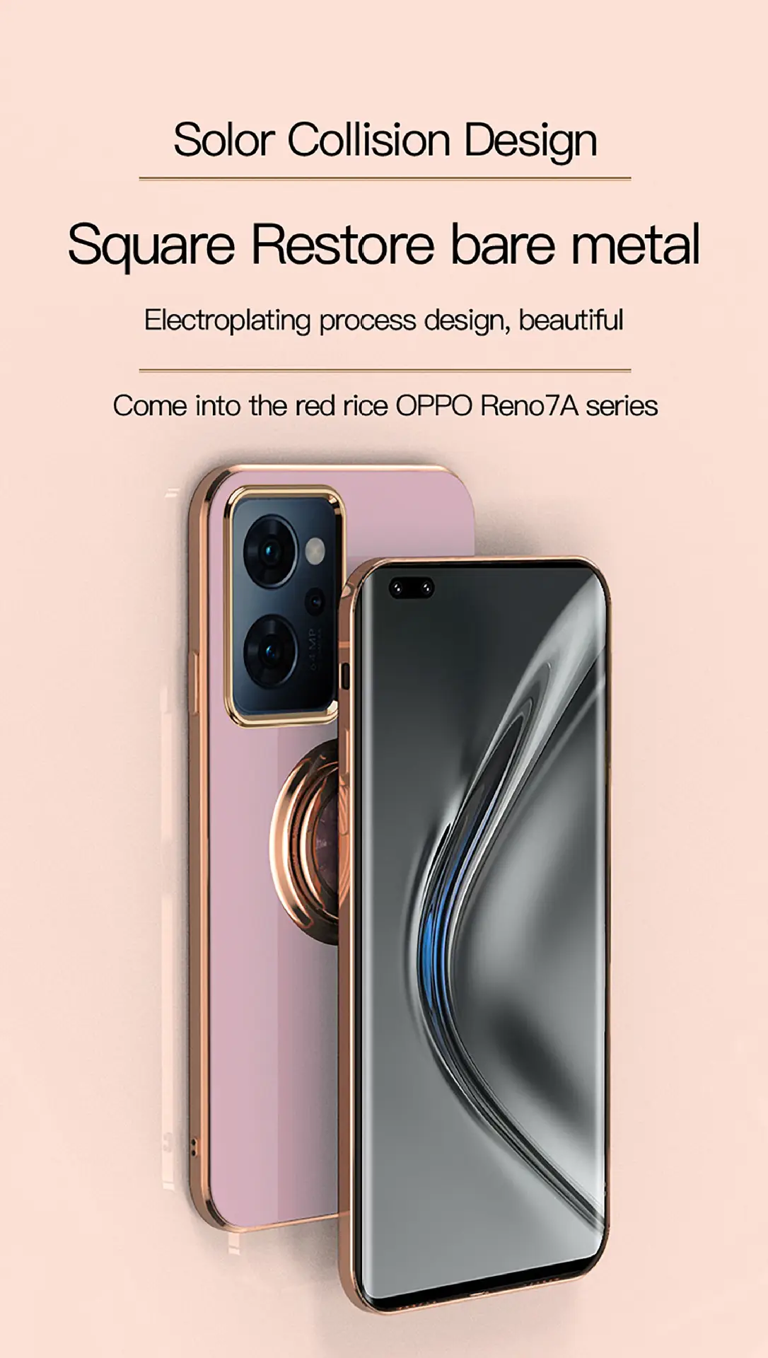 Japanese Version Gold Plated Mobile Phone Case with Ring Holder — feature 19