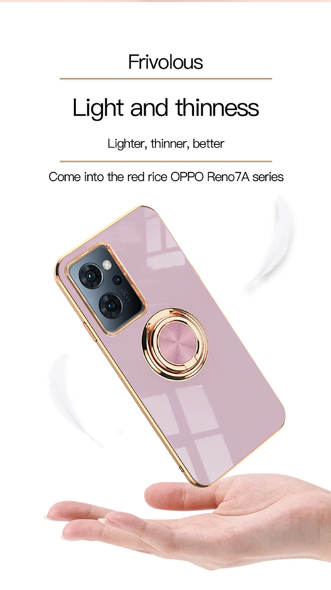 Japanese Version Gold Plated Mobile Phone Case with Ring Holder — feature 20