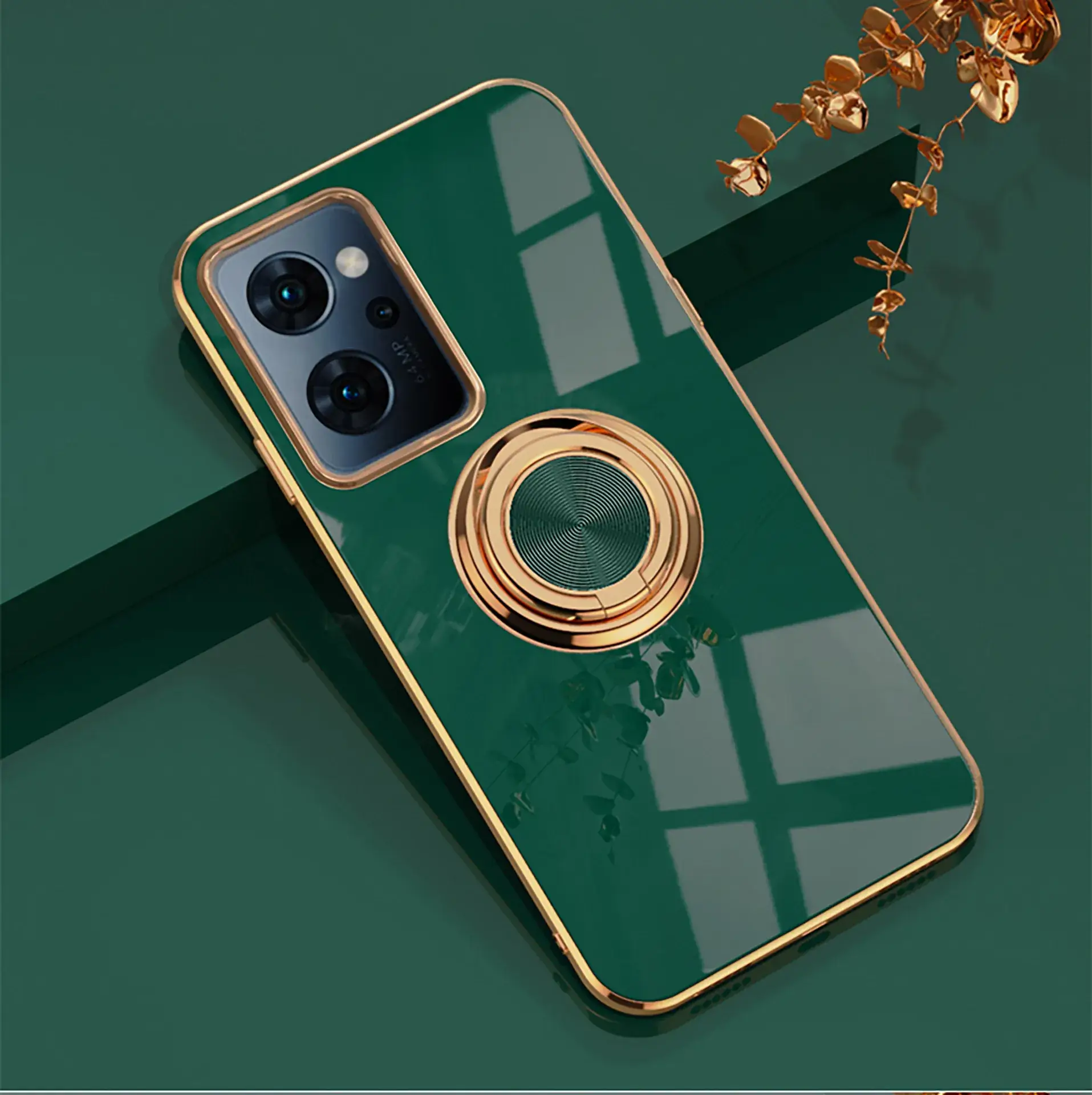 Japanese Version Gold Plated Mobile Phone Case with Ring Holder