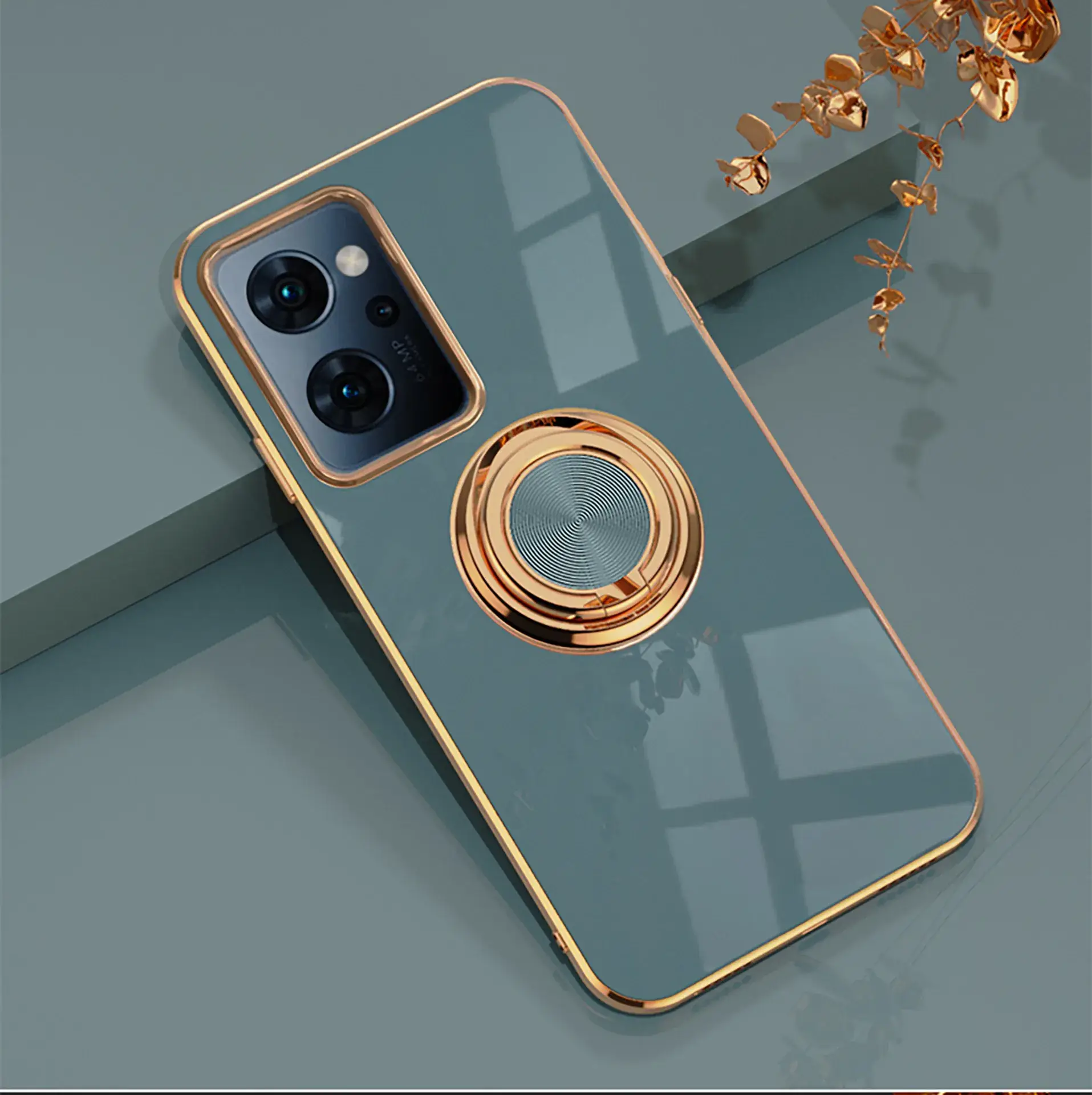 Japanese Version Gold Plated Mobile Phone Case with Ring Holder