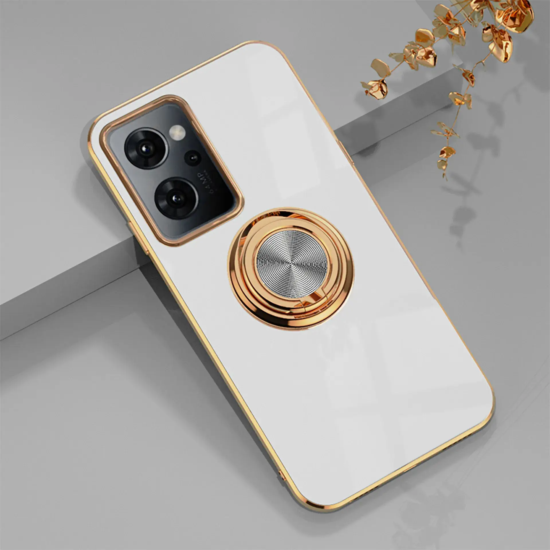 Japanese Version Gold Plated Mobile Phone Case with Ring Holder