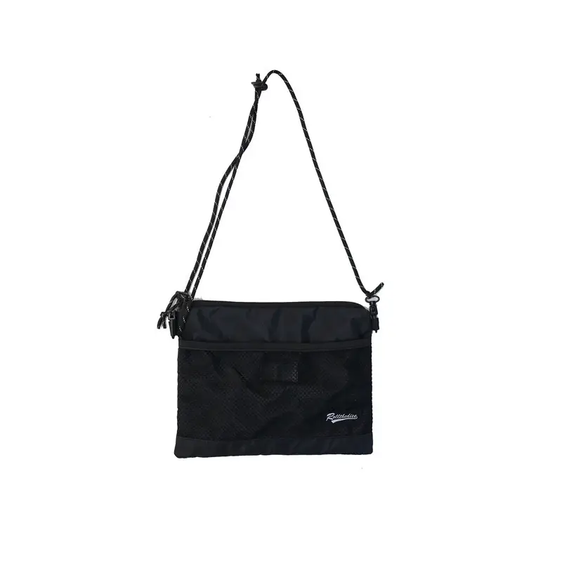 Japanese Style Crossbody Bag for Men Women Black Gray