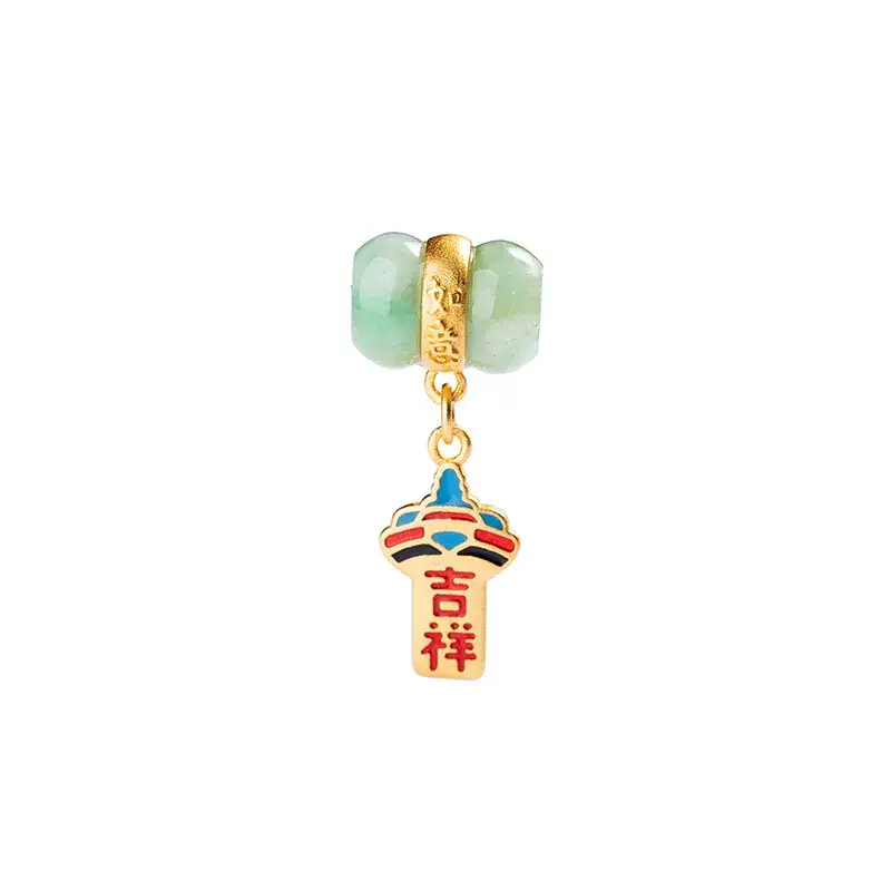 Empress Apearant Jade Bracelet with Gold Plating - Image 5