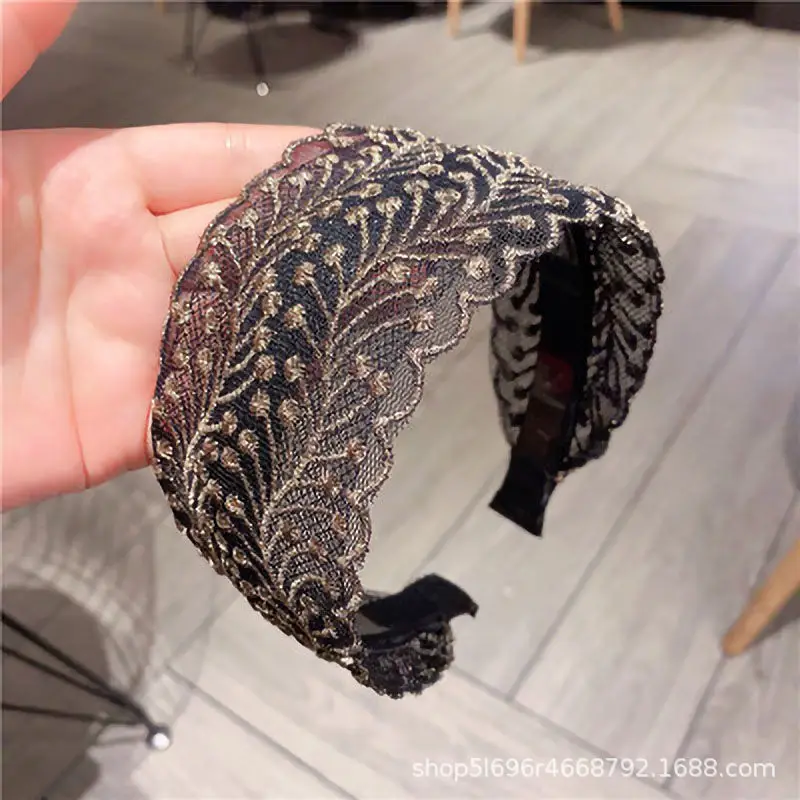 Lace Hair Band White Wide Brim Women's Hairpin - Image 2
