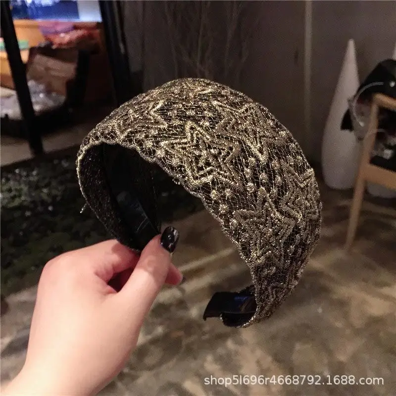 Lace Hair Band White Wide Brim Women's Hairpin - Image 3