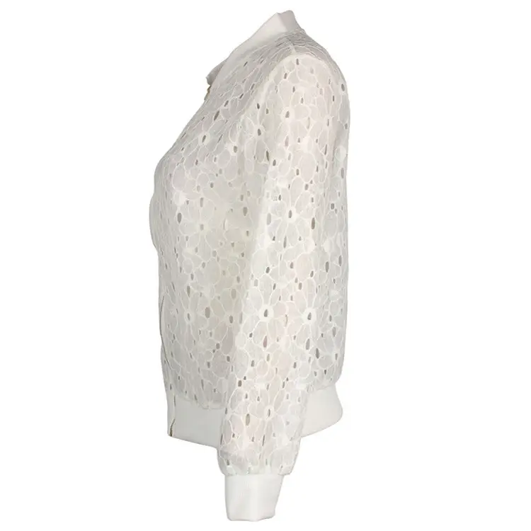 White Lace Long Sleeve Women's Jacket 2023 Summer - Image 6