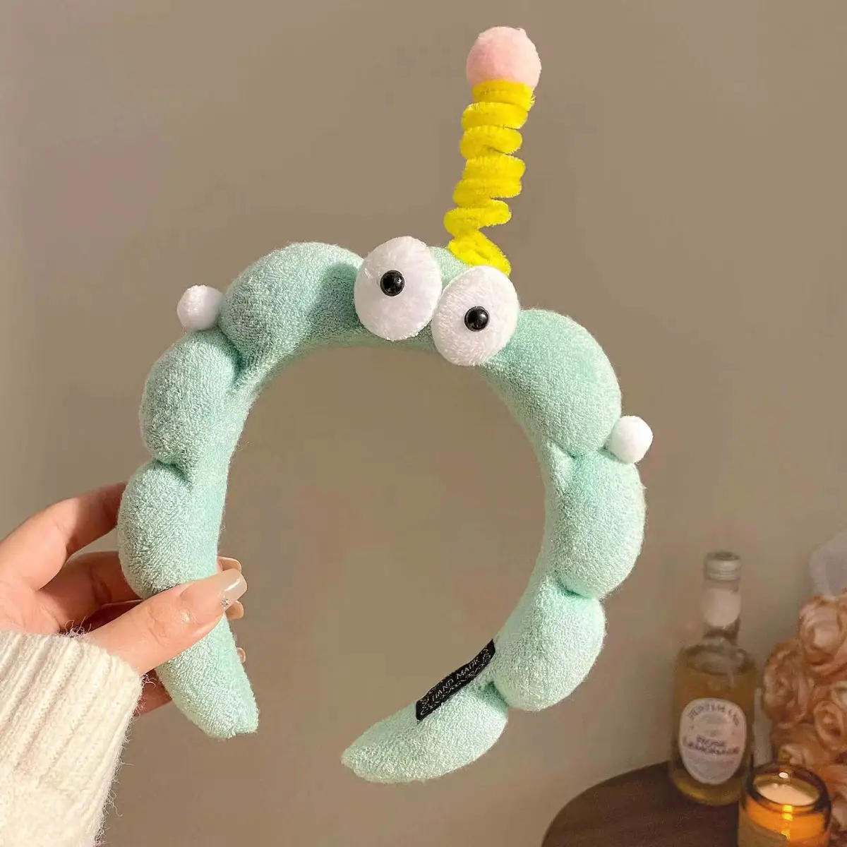 Cute Twisted Pinball Headband with Yellow Flower - Image 36