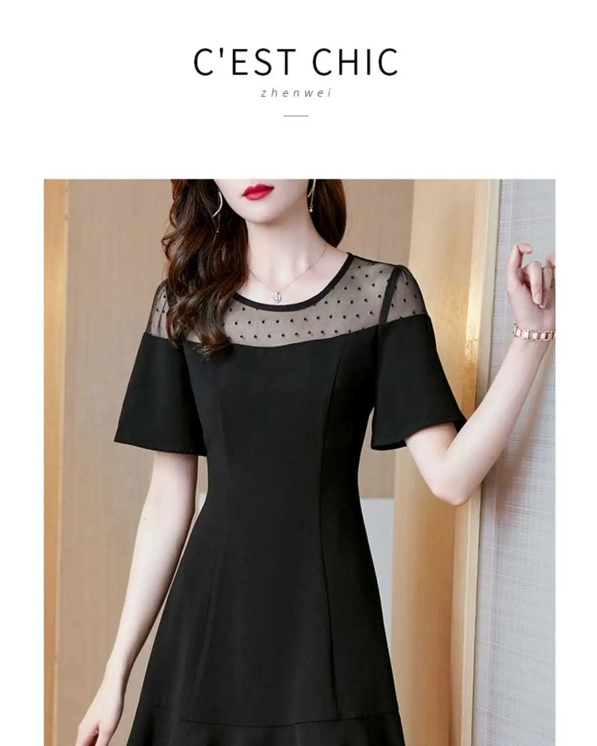Black Korean Style Dress 2021 Summer Women — feature 8
