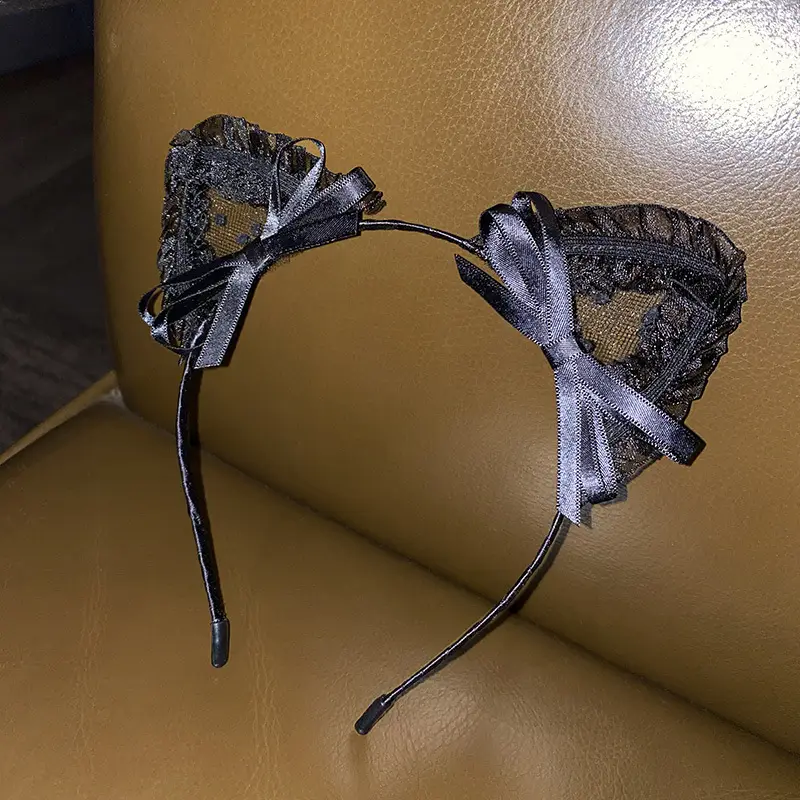 Black Lace Hairpin for Women with Bow - Image 11