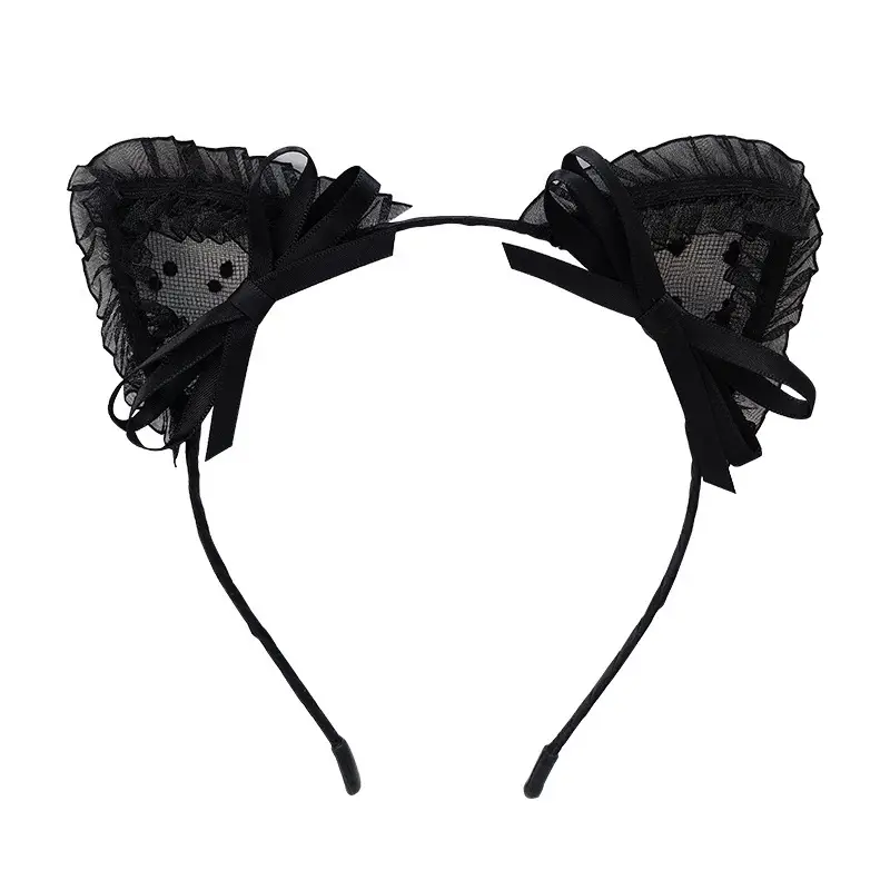 Black Lace Hairpin for Women with Bow - Image 14