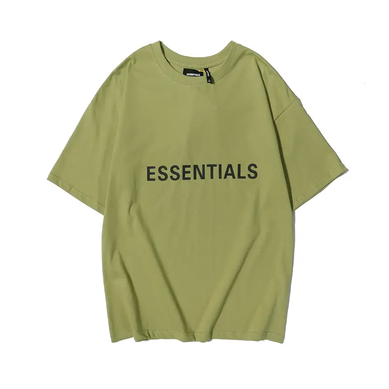 White Loose Fit T-Shirt with "Essentials" Print — feature 4