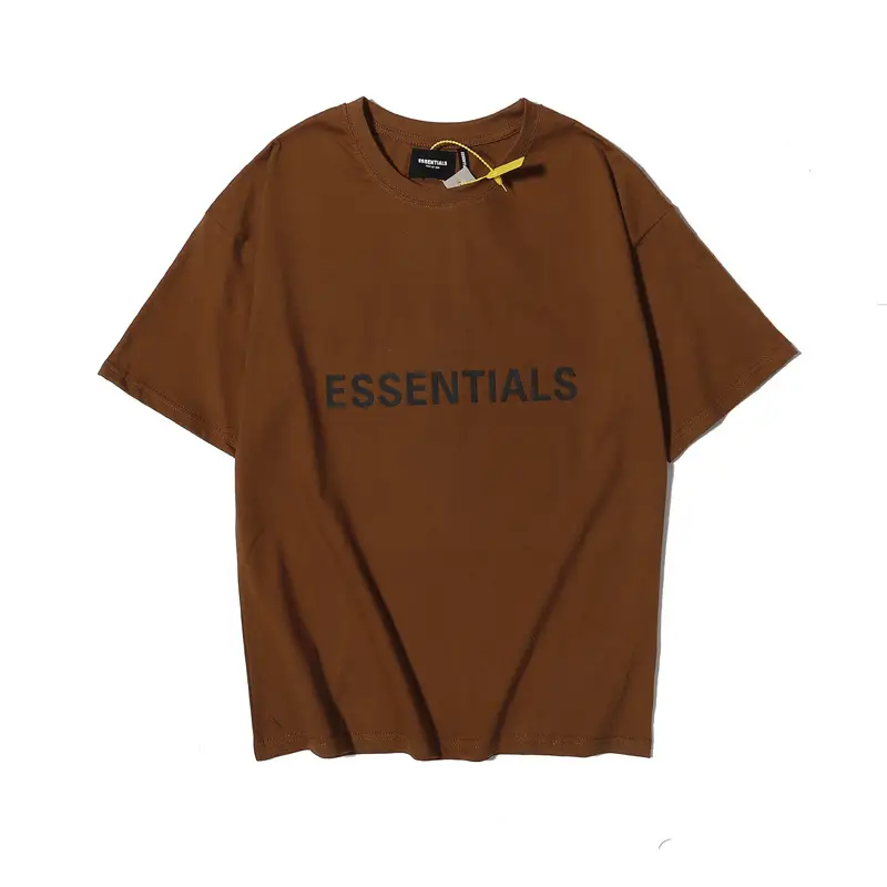 White Loose Fit T-Shirt with "Essentials" Print — feature 6