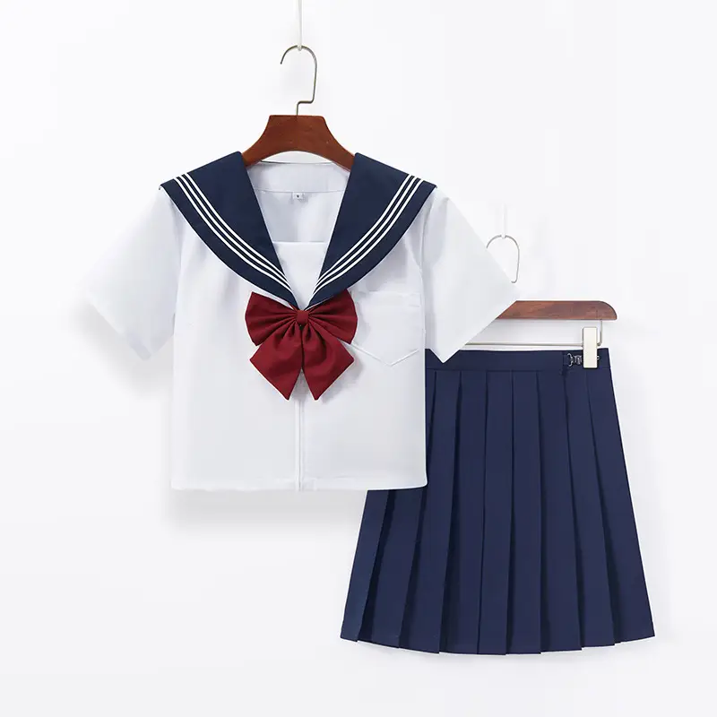Women Sailor Shirt Navy Blue White Set - Image 4