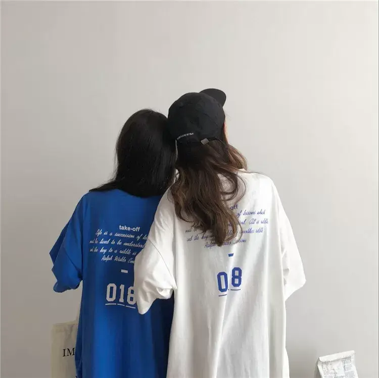 2025 White Letter Printed Over-the-Knee T-Shirt for Women — feature 20