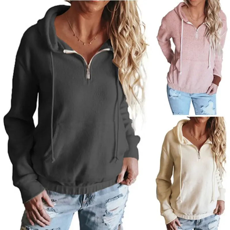 Women's Silver Fox Velvet Hooded Pullover Sweater - Image 5